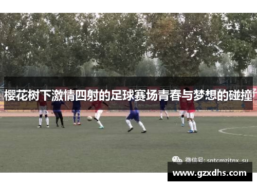 樱花树下激情四射的足球赛场青春与梦想的碰撞
